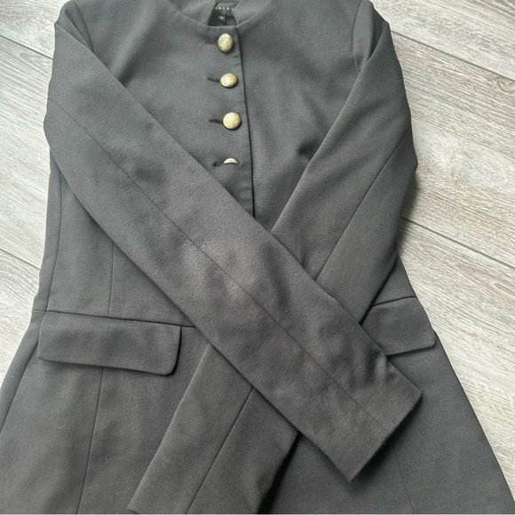 Tobias Black Military Style Button Down  Fitted Blazer - Picture 9 of 16